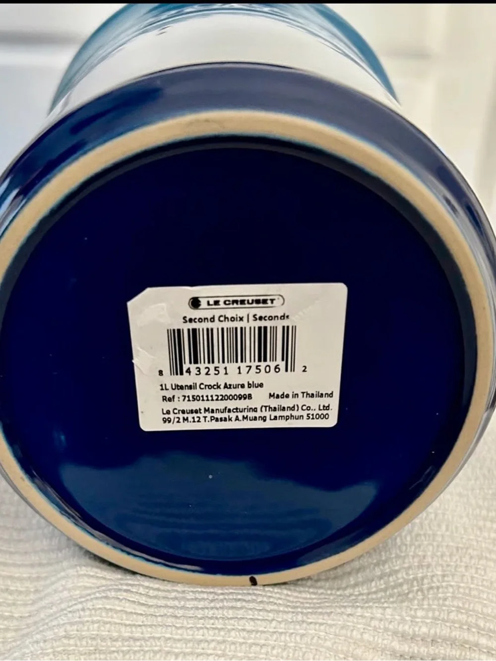 Le Creuset Blue Ceramic Crock